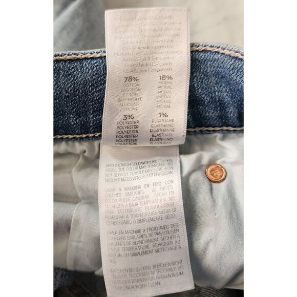 Mother The Rascal Ankle Snippet Distressed Jeans Size 29 - Picture 10 of 10